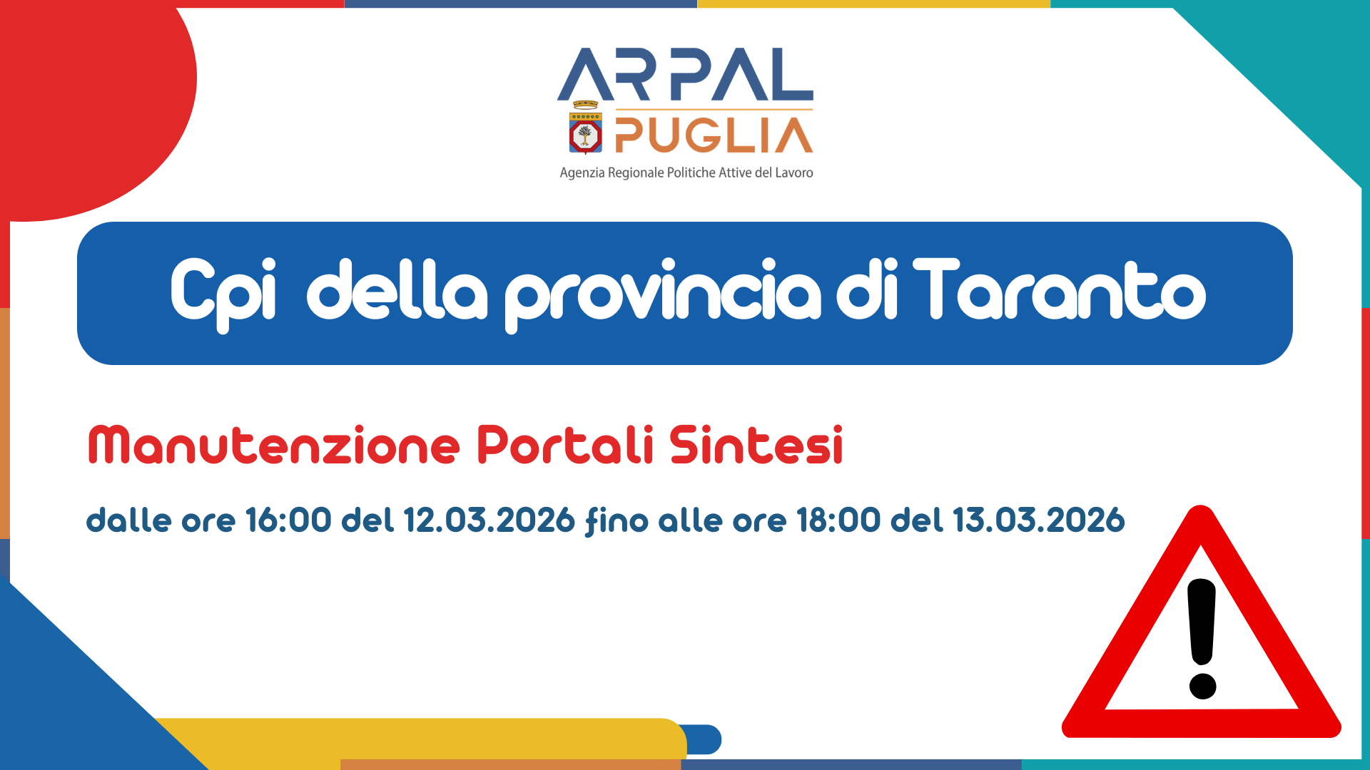 AGGIORNAMENTO SISTEMA SINTESI DAL 12.03 AL 13.03
